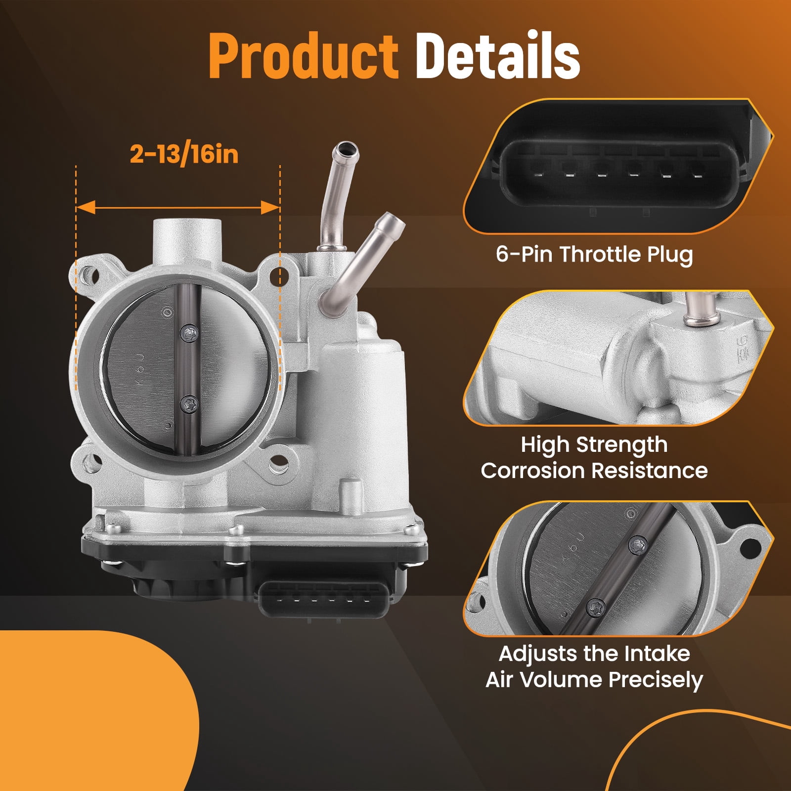 maXpeedingrods Electronic Throttle Body for Hyundai Elantra Ix35 Tucson 2011-2018, for Kia Forte Forte5 Soul Rondo 2012-2018, 35100-2E000 67-9009 337-50300