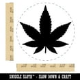 thumbnail image 2 of Marijuana Leaf Solid Self-Inking Rubber Stamp Ink Stamper - Black Ink - Large 1-1/2 Inch, 2 of 7