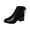 Black, variant on Zynoxe Boots for Women Soft Pu Leather Boots With Side Zipper Women Elegant Round Toe Ankle Boots Comfy Versatile Low Block Heel Dress Short Boots for Daily Black 5.5