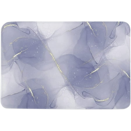 

Purple Marble Door Mat Anti-Skid Welcome Mat Absorbent Floor Mat Front Doormat for Kitchen Bathroom Entryway Patio High Traffic Areas Abstract Art Geometric Texture Marble 20x32 Inch