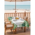 thumbnail image 2 of Outdoor Tablecloth with Umbrella Hole for Patio/Picnic/Party/Camping, Green Botanical Waterproof Table Cloth Rectangle Table Cover Washable, Summer Monstera Leaf Tropical Foliage (60"x 84"), 2 of 9