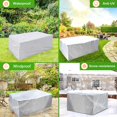 thumbnail image 5 of Funda para muebles de jardín, funda para muebles de jardín de tela Oxford impermeable 210D, protección anti-UV, impermeable, resistente al viento, a la lluvia, funda rectangular para muebles de mesa y sofá(Plata) Sailing  Electrónica, 5 of 5