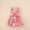 thumbnail image 4 of CYRBOKO Girls Sundresses, Sleeveless A-line Printed Casual Summer Dresses Red Size 9-10 T, 4 of 5