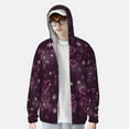 thumbnail image 6 of Rocae Snowflakes and Hearts Print Breathable Sun Protection Hoodie Quick-Dry Lightweight Long Sleeve Hoodie Unisex Running Sports Shirt XX-Large, 6 of 9