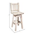 thumbnail image 2 of Homestead Collection Barstool w/ Back & Swivel, Ready to Finish, 2 of 4
