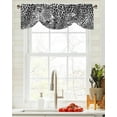 thumbnail image 3 of Leopard Print Leopard Abstract Art Black White Window Curtain Kitchen Cabinet Coffee Tie-Up Valance Curtain Rod Pocket Curtain, 3 of 6