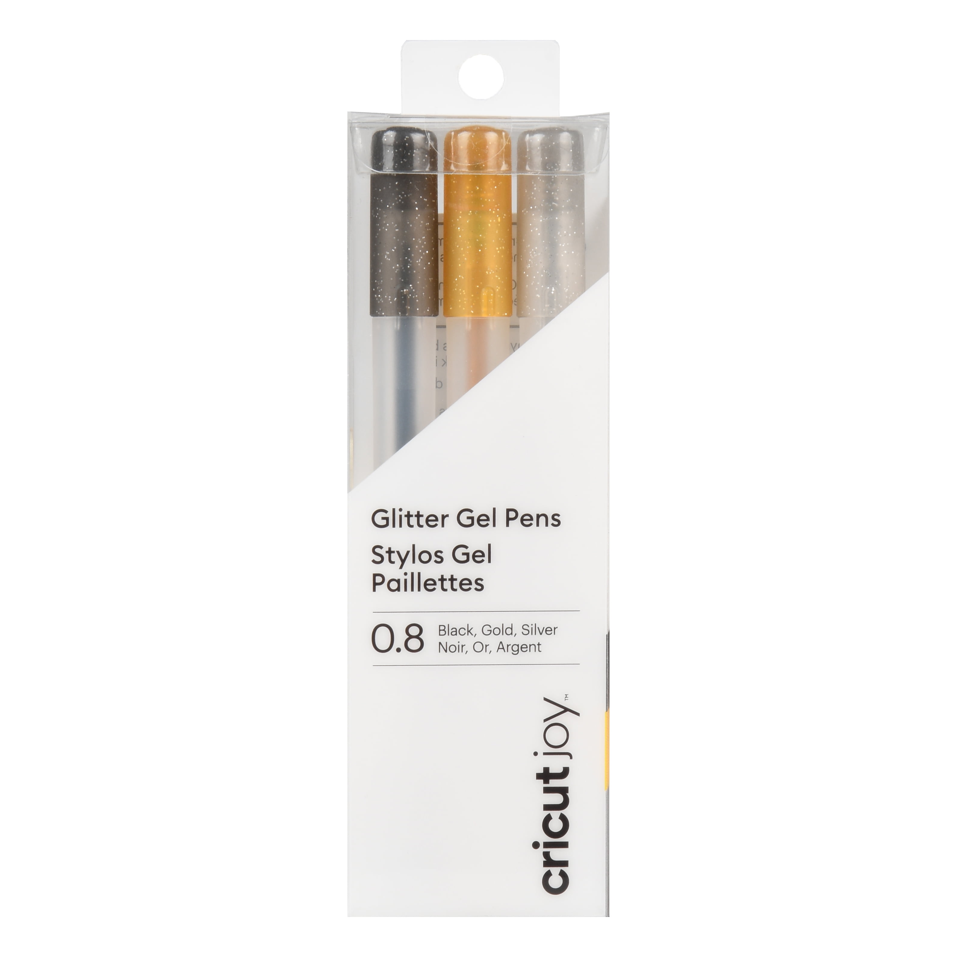 Cricut Joy Glitter Gel Pens, 0.8 mm (3) Black, Gold, Silver Walmart