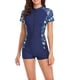 thumbnail image 5 of WILLBEST Trajes de Baño Bikini Conjunto Manga Corta Cremallera Traje de Baño Conservador Traje de Surf Para Mujer Traje de Baño Para Mujer, 5 of 8