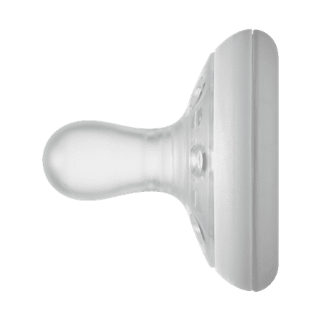 Tommee Tippee Breast-Like Pacifier Night, Glow in the Dark, Skin-Like Texture, Symmetrical Design, BPA-Free Binky, 0-6m, Blue/White, 2 Count