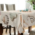 thumbnail image 5 of Yayeee Tablecloths 54" x 54" Rectangle Wrinkle Resistant Party Table Cover, Green Watercolor Seashells, 5 of 8