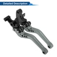thumbnail image 6 of Unique Bargains Short Brake Clutch Levers for Honda CBF600/SA 2010-2013 Adjustable Motorcycle Handlebar Brake Lever Aluminum Alloy Titanium Tone 1 Pair, 6 of 7