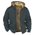 thumbnail image 1 of Chaquetas cargo amousa para hombre con forro polar sherpa, abrigo militar informal de invierno grueso y cálido, 1 of 5