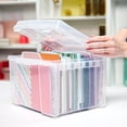 thumbnail image 3 of Caja de Almacenamiento de Tarjetas Sunnimix con 6 Divisores Extraíbles para Tarjetas de Felicitación y Facturas, 3 of 8