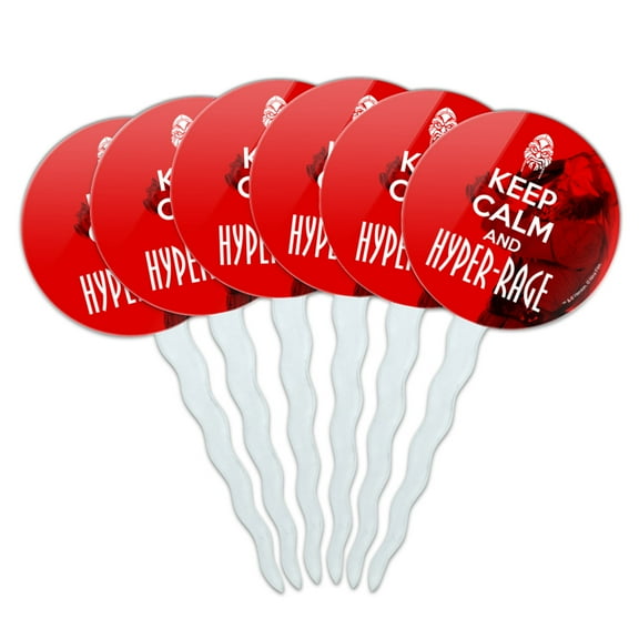 Farscape Keep Calm And Hyper-Rage Ka D'Argo Luxan Cupcake Picks Toppers Decoration Set of 6