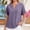 Purple, variant on Oversized Tshirts for Women Casual Linen Cotton V Neck Short Sleeve Tops Loose Comfy Yellow Summer Tops for Women