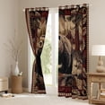 thumbnail image 3 of Feelyou Rustic Bear Black Out Curtains, Western Boho Curtains Pack of 2 (42x63 Each), 3 of 6