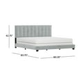 thumbnail image 5 of Reece Channel Stitched Upholstered King Bed, Platinum, by Hillsdale Living Essentials, 5 of 17