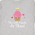 thumbnail image 4 of Inktastic 3rd Birthday Cupcake Girls Cute Girls Long Sleeve Toddler T-Shirt, 4 of 5