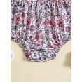 thumbnail image 7 of Suealasg Newborn Infant Girls Summer Rompers 3 6 12 18 Months Baby Girl Clothes Sleeveless Fruit Flower Print Pleated Bodysuits +Hairband, 7 of 7
