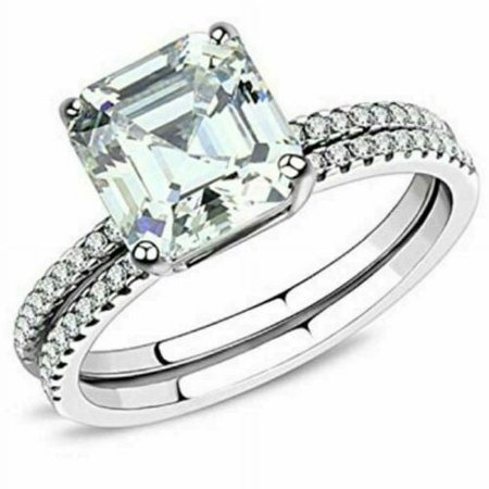 1CT White Cushion Moissanite Engagement Ring 14K White Gold over Fine Jewelry for Women Gifts