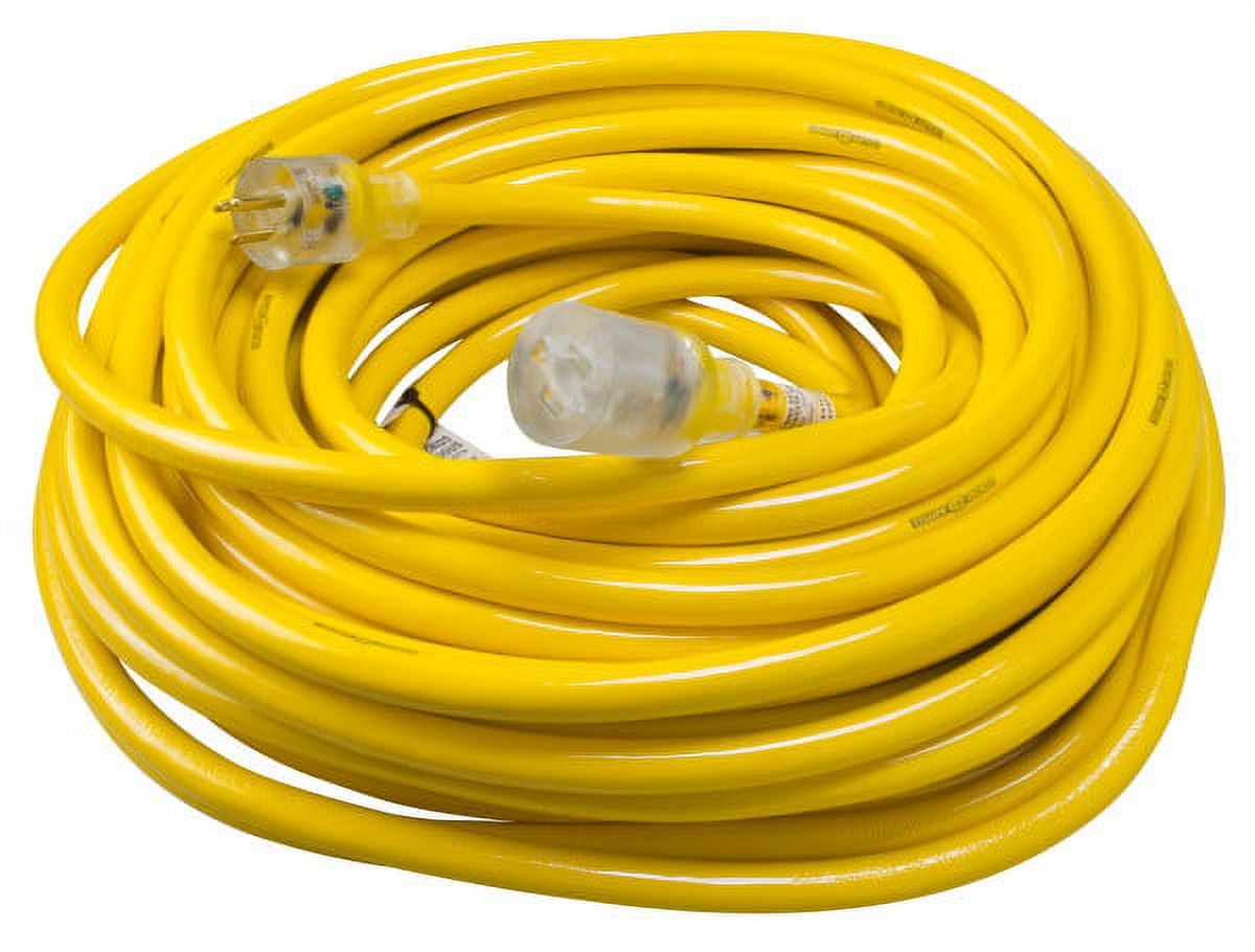 Yellow Jacket 2806 10/3 Heavy-Duty 15-Amp Premium SJTW Contractor Extension Cord with Lighted End, 100-Feet