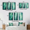 thumbnail image 4 of Designart "Coastal Bliss Abstract Cubist in Turquoise I" Abstract Painting Framed Wall Art Set Of 3 - Gold Modern Frame Canvas Set For Living Room Decor, 4 of 6
