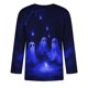 thumbnail image 3 of Camisas de Manga Larga para Hombres Imprimir Casual Cuello Redondo Blusa de Manga Corta, Camisas de Lino para Hombres, 3 of 4