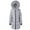 Gray, variant on Women's Plus Size Winter Coat Loose Thick Hooded Long Down Jacket