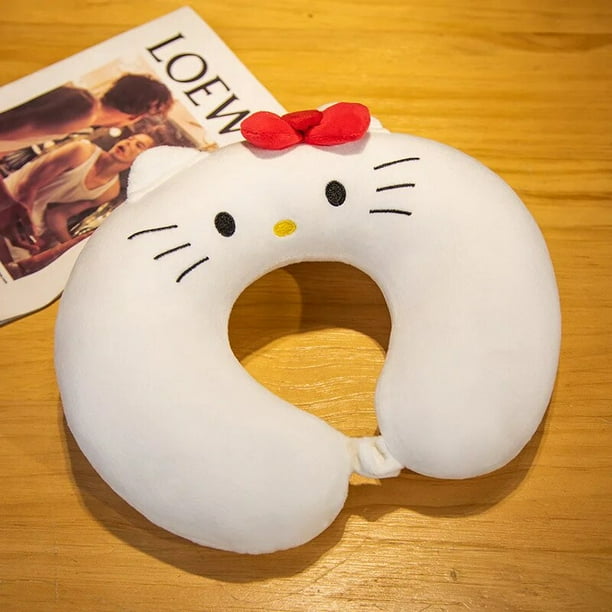Miniso Sanrio Almohada de Viaje para el cuello Anime Hello Kitty Kuromi My Melody almohada en forma de U suave cómoda almohada para avión o coche regalos