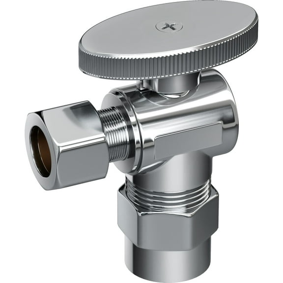 Proflo Pfxqav32c 1/2" X 3/8" Quarter Turn Angle Valve - Chrome