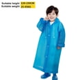 thumbnail image 3 of Kids Rain Poncho, Reusable Waterproof Hooded Rain Cape for Children with Adjustable Drawstring, Portable Tear-Resistant EVA Rain Gear for Outdoor Play, School, Hiking, and Camping, 3 of 6