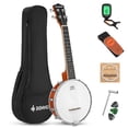 thumbnail image 1 of Banjo Banjolele Donner para ukelele, 4 cuerdas, con accesorios, para adultos, 1 of 7
