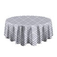 thumbnail image 6 of Round Purple Geometry Tablecloth -Linen Fabric Table Cloth - Washable Reusable Table Cover with Dust-Proof Wrinkle Resistant for Restaurant, Picnic, Indoor and Outdoor Dining 60 Inch X 60 Inch, 6 of 7
