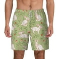 thumbnail image 2 of Goofa Cute Rabbit And Flower Printed Men's Swim Trunks Board Shorts Quick Dry Mens Swimming Trunks with Compression Liner,Breathable Fit Hawaii Beach Shorts-Medium, 2 of 9