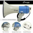 thumbnail image 5 of Champion Sports Megaphone with Siren, Handheld Microphone, Shoulder Strap, Powerful Bullhorn Loudspeaker with Adjustable Volume Control for Sport Events, Concerts, Crowd Control, White/Blue, 18 Watt, 5 of 7