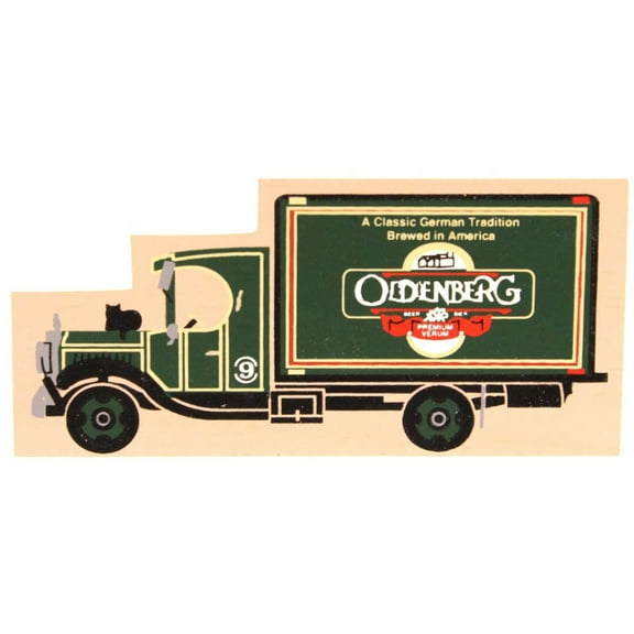 Cats Meow 1930 OLDENBURG BREWERY TRUCK Wood Landmark Souvenir Keg CSTM1075