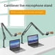 thumbnail image 4 of 25cm Height Increase Model Microphone Boom Arm with Tabletop Stand,B, 4 of 5