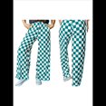 thumbnail image 3 of Pantalones Casuales A Cuadros para Mujer, Cintura Elástica, Cómodos, Holgados, de Pierna y con Bolsillos Verde Pavo Real XL, 3 of 7