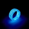 thumbnail image 4 of Unisex Luminous Crackle Ring Acrylic Geometric Design Glow In The Dark Jewelry For Men Women Teens Festival Gift, 4 of 8