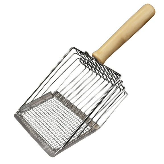 Cat Litter Scoop, Premium Kitty Shovel , Metal Sifter Scooper Stainless Steel for Easy Cleaning, Durable and Heavy Duty, Odor-Free for Litter Box