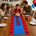 thumbnail image 5 of Happy Birthday Table Runner Linen Party Decorative Tablecloth 72-inch Birthday-Themed Table Runner Background, 5 of 6