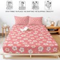 thumbnail image 5 of Twin XL Size Fitted Sheet Set - Pink Flowers 2 Piece Bedding Sets 16" Deep Pocket Fitted Sheet with 1 Pillowcases, Farmhouse Rustic Botanical Floral Pattern Brushed Microfiber Hotel Luxury Bed Sheets, 5 of 9
