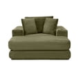 thumbnail image 6 of 52.4'' Boneless Chaise Lounge Chair Indoor-Oversized Cloud-Like Cozy Comfy Modular 3-in-1 Sofa Bed for Reading with Ottoman & Cup Holders for Living Room Bedroom Reading,Green., 6 of 8