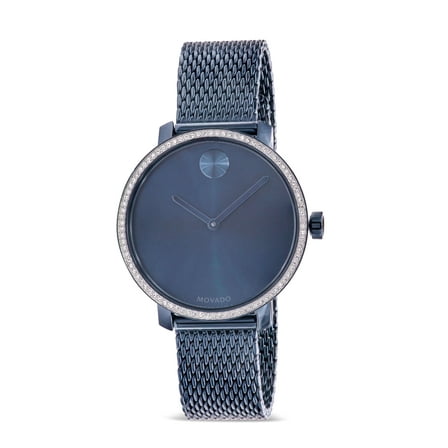 Movado Bold Shimmer Blue Ion-Plated Mesh Ladies Watch