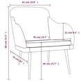 thumbnail image 4 of vidaXL Armchair Dark Grey 63x76x80 cm Velvet, 4 of 5
