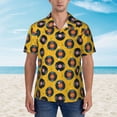 thumbnail image 2 of Balery Retro Vinyl Records Camisas hawaianas de manga corta para hombre, camisas playeras de corte holgado, camisas de vacaciones con botones,Large, 2 of 7