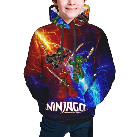 Ninjago Hoodies Pullover For Boys Girls 3d Printed Hooded Sweatshirt Long Sleeves Small