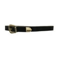 thumbnail image 2 of Steve Madden | Western Saffiano Gold Clasp Belt | Black | Size 34, 2 of 2
