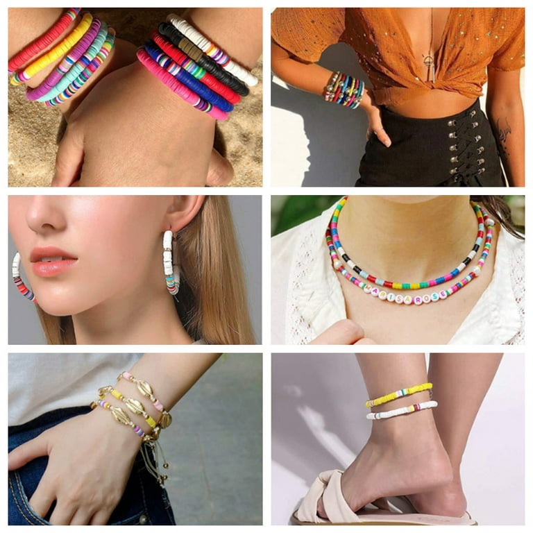 Eppingwin Orange Clay Beads, Polymer Clay Beads for Bracelets Making, Clay  Beads Bulk, Heishi Beads, Beacelet Making Kit for Bracelet Necklace Jewelry