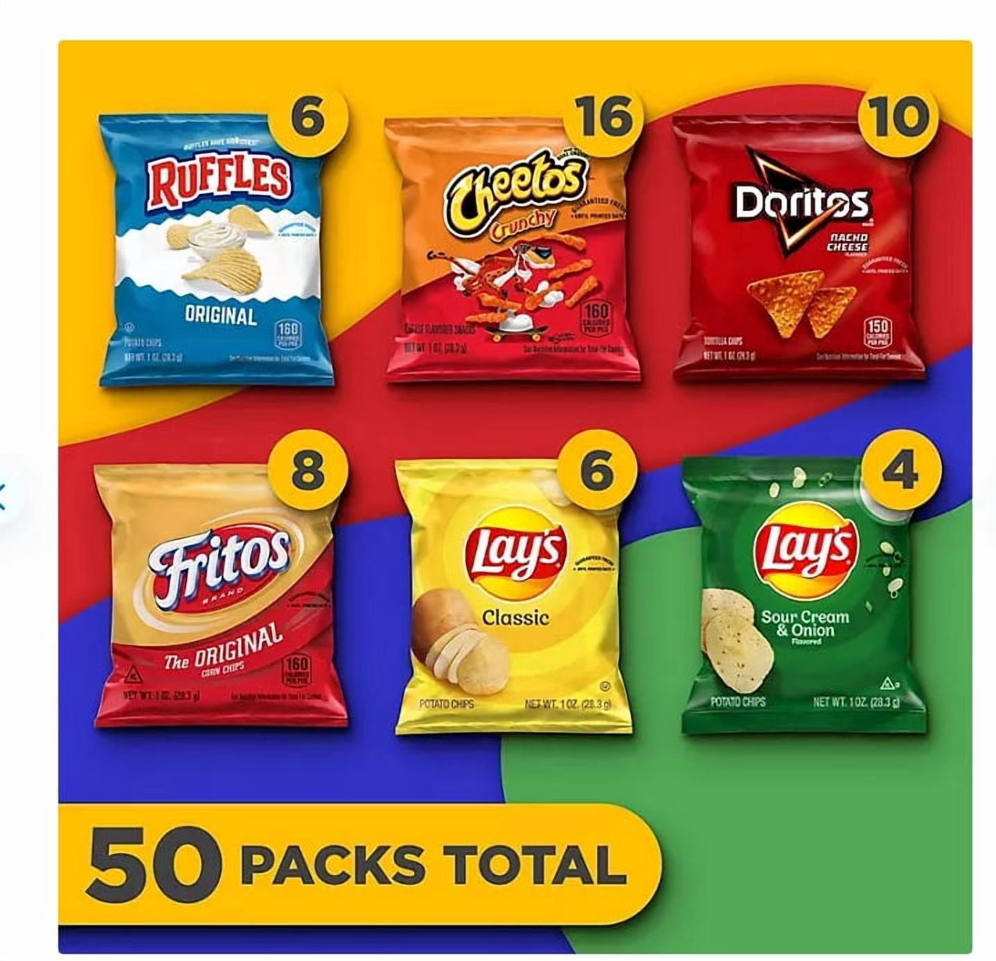 Frito-Lay Classic Mix Variety Pack Chips, 50 pk.